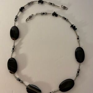 Semi precious stone sterling silver necklace